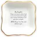 Ring Dish for Daughter From Mom - Encouraging Words Jewelry Trinket Gift for Graduation, Christmas, Wedding - All the Things I See, Love, and Admire in You