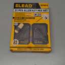 ELEAD 31-Piece Hex Key Set - Allen Wrench Set, SAE and Metric Allen Keys MM(0.7mm-10mm) SAE(0.028"-3/8) Heat-Treated, Torque Handle, High Leverage, Long & Short Keys, Easy Organization