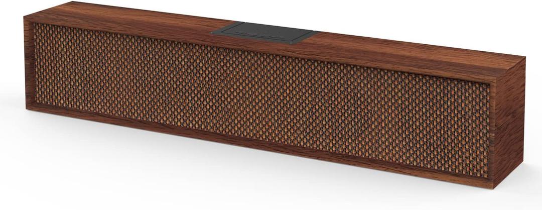 Computer Speakers, Wood Wireless Sound Bar Speaker for Desktop, PC Speaker with Bluetooth 5.3 & Wired USB Connection for Monitor, Laptop, Tablets, Cellphone
