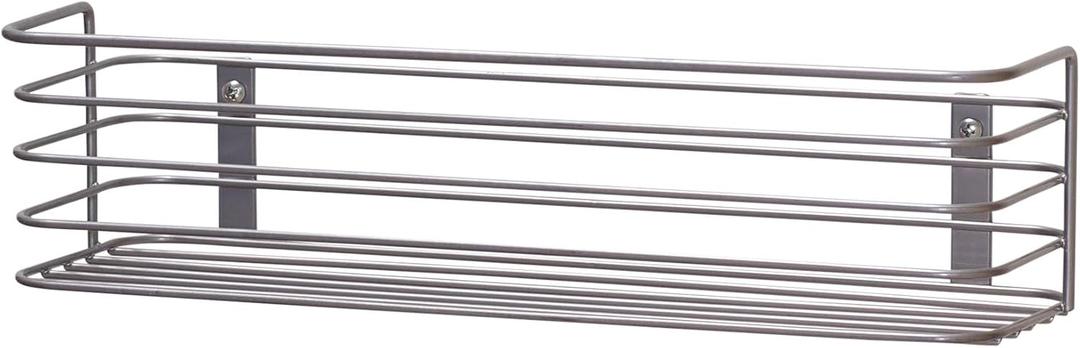 Household Essentials 1226-1 Long Basket Door Mount Cabinet Organizer | Mounts to Solid Cabinet Doors or Walls