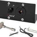 Skyflame Fire Pit Gas Burner Spark Ignition Kit - Including Push Button Igniter, 3/4 Straight Gas Key Valve with Key, Black (3/4 Inch)