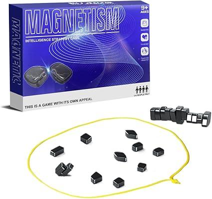TJYAEKLTD Magnetic Chess Game, Multiplayer Strategy Game with Stones, Party Travel Desktop Magnetic Game for Children and Adults, Puzzle Strategy Games 2Pack