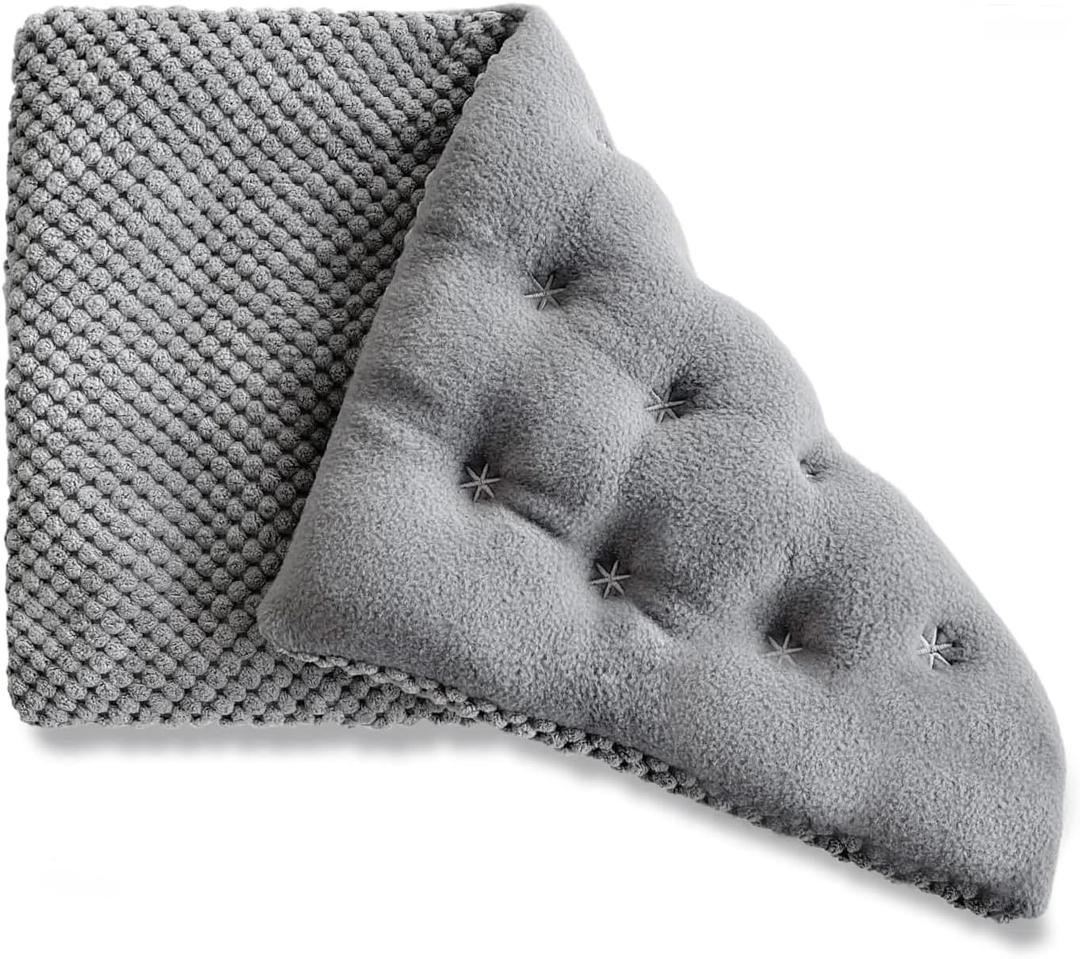 UNCN Wide Microwave Heating Pad with Washable Cover 9.5 x 16in Microwavable Hot Pad for Neck Shoulder, Cramps, Back Cordless Warm Compress Weighted Moist Heat Pack for Aches, Unscented (Grey)