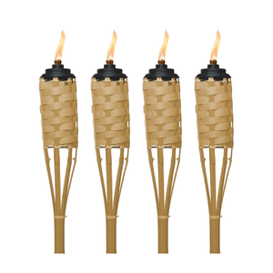 4 Pack - Weather Resistant Luau Bamboo Torches