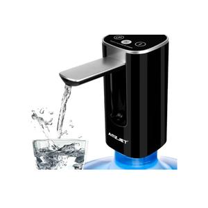 Water Dispenser for 5 Gallon Bottle with Digital Display, 4 Dispense Modes, Portable USB Charging Electric Water Pump, Foldable Spout, Food-Grade Water Jug Pump for Home, Office, RV, Campin(Black)