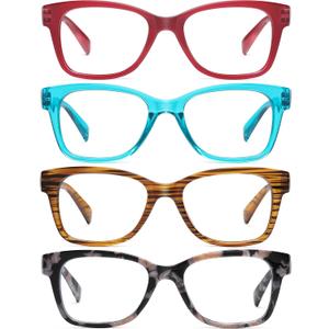 Reading Glasses Blue Light Blocking for Women,Anti UV Ray/Glare Readers,Lightweight Spring Hinge Eyeglasses