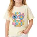 Last Day of School T-Shirt for Kids Toddler Funny Short Sleeve Tee Girls Boys Cotton 2T-8T (Yellow)