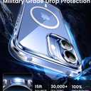 Mkeke Magnetic Clear Case for iPhone 17, Compatible with MagSafe, Military-Grade Protection, Phone Bumper 6.3 inch 2025