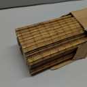 LazBlinds No Tools No Drill Cordless Bamboo Roman Shades, Light Filtering Window Treatment, Roll Up Bamboo Blinds for Windows 31'' W x 48'' H, Eastfield Teak