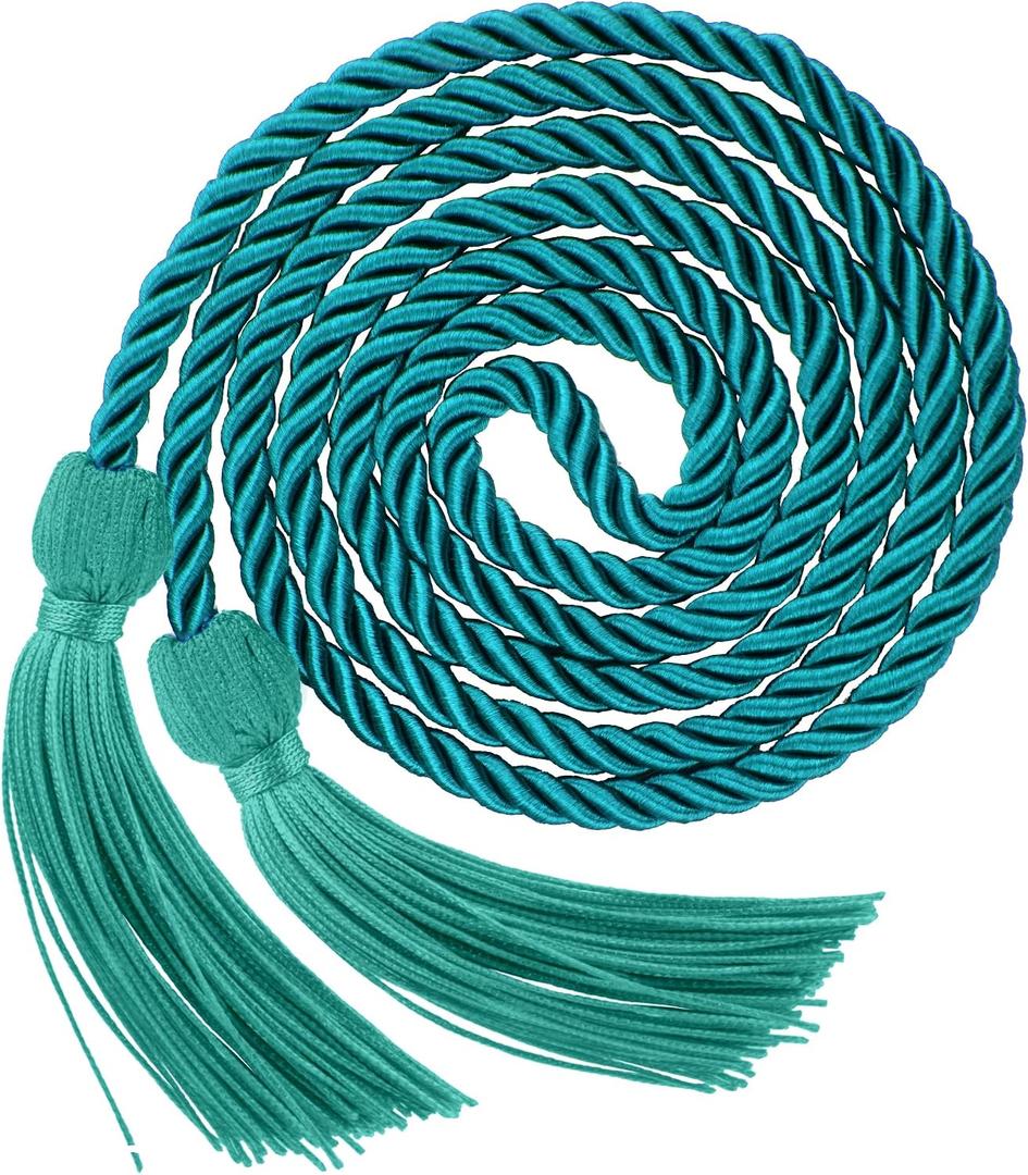 Graduation Cords, Graduation Honor Cords, 2026 Graduation Tassel Honor Cords, 67" Long Braided Cords for 2026 Graduation Decorations Bachelor Gown for Student Master Doctoral, Peacock Blue