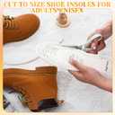 Handepo 10 Pairs Wool Shoe Insoles for Weather Cold Cut to Size Sheepskin Insoles Women Fluffy Wool Fleece Insole Unisex All Size Cozy Inner Warm with Dimension Chart Imitation Wools Insole