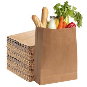 Perfect Stix 52lb Kraft Brown Paper Shopping Bags- Pack of 50ct, 57lb-pack of 50ct