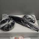 Ceiling Fans with Lights - 35 Inch Small Low Profile Ceiling Fan and Remote,Flush Mount Ceiling Fan with 5 Reversible Blades 6 Wind Speeds, Black Modern Ceiling Fans for Bedroom Kitchen