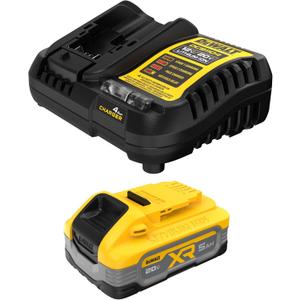 DEWALT Powerstack 20V MAX Battery Starter Kit, Rechargeable, 5Ah, Lithium Ion (DCBP520C)