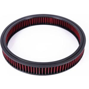 14"x2"Air Cleaner Air Filter Element Round Replacement Washable Reusable Compatible with Chevrolet Buick Ford GMC Mopar Oldsmobile Pontiac Cotton Fiber High Flow (Red)
