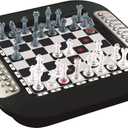 Lexibook Chessman FX, Electronic Chess Game with Tactile Keyboard and Light and Sound Effects, 32 Pieces, 64 Levels of Difficulty, Family Board Game, Black/Grey, CG1335