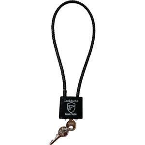 Cable Gun Locks with Keys Hunting Sports- Keyed Alike 15" Cable Gun Safe Lock CA DOJ Approved for Pistols, Handguns, Rifles, and Shotguns, Home, Storage Firearm Locking and Safety (Black)
