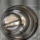 Gerrii Set of 2 Cupcake Display Stands 3 Tier Serving Tray Platters Stainless Steel Cup Cake Tower for Birthday Party Wedding Dessert Cookie Candy(Silver)