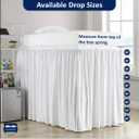 Cottingon Dorm Room Bed Skirt, 100% Microfiber, White, Twin XL-32 Drop