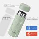 UpgradedExllena Small Insulated Water Bottle 8 oz/250ml Mini Insulated Water Bottle for Hot & Cold Drinks, Perfect Small Water Bottle for Travel, Purse (Floral)