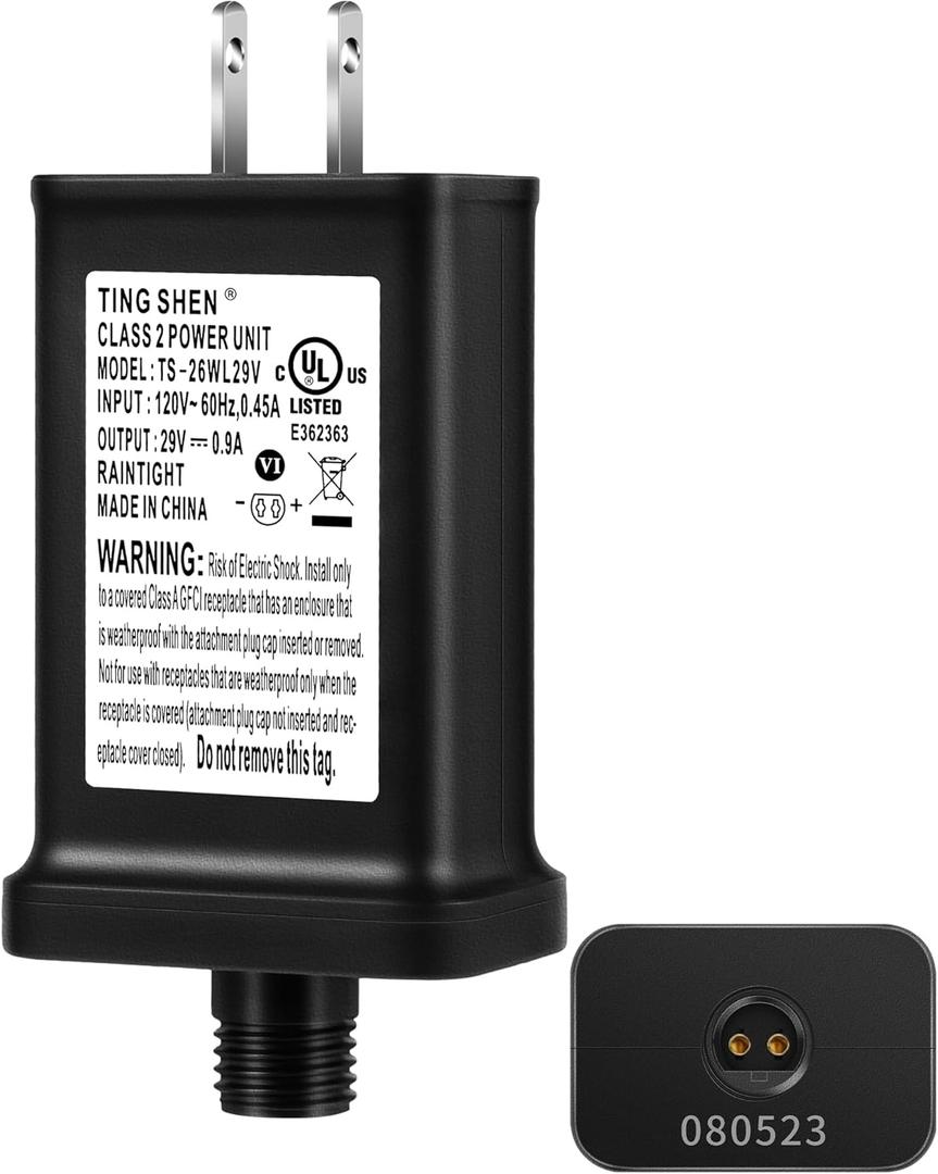 Enhon 29V 26W Class 2 LED Power Supply, UL Certification TS-26W29V LED Transformer Replacement, IP44 Waterproof Low Voltage Christmas Tree US Plug Adapter for String Light & Christmas Xmas Tree Light
