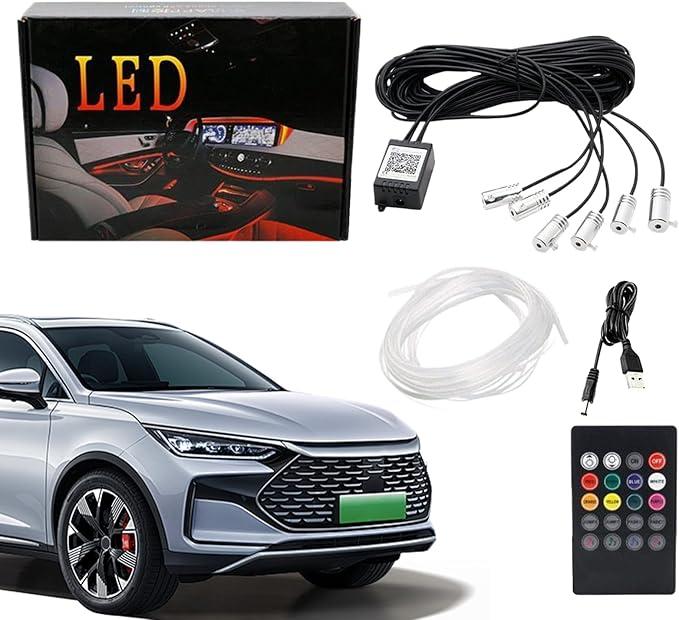 Car Light Strips - Interior LED Strip Lights - 26.25ft APP Control Smart Lighting, Wireless RGB LED Car Lights Interior | Multi Color Mood Lighting