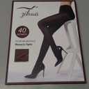 2 Pairs Women's 40 Denier Semi Opaque Tights, Nylon Black Tights for Women (Large), 1 Black 1 Brown