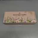 10 Inch Cream Spiral Taper Candles for Home Decoration, 12 Pack Candy-Color Candlesticks for Dinner Party Wedding Holiday