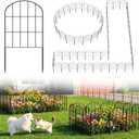 19 Pack Decorative Garden Fence Panels - 24in (H) x 20.58ft (L) Animal Barrier Fence No Dig Fencing Rustproof Metal Wire Edging Panel Border Apply to Dog Fencing for Yard Outdoor Decor Flower Beds