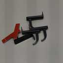 Mudder 4 Pack Monitor Hooks Headphone Headset Hanger Monitor Stand Holder Headset Stick-on Hook, Black