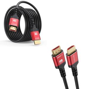 8K HDMI ARC/eARC Cable for Soundbar to TV 6.6FT + 8K HDMI ARC/eARC Cable 10FT Bundle
