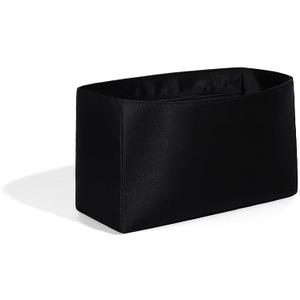 Silk Tote Bag Organizer Water-Resistant Fits Herbag 19/31/39 Insert Organizer Shaper with Pocket Protector(Black,19)