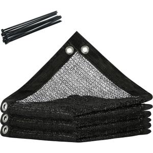 Royal Shade 4' x 2' Black Custom Size 90% Shade Cloth Dog Kennel Shade Mesh Tarp Sunblock with Grommets for Dog Kennel Cover, Fence Privacy Screen, Greenhouse, Chicken Coop & Pet Playpen