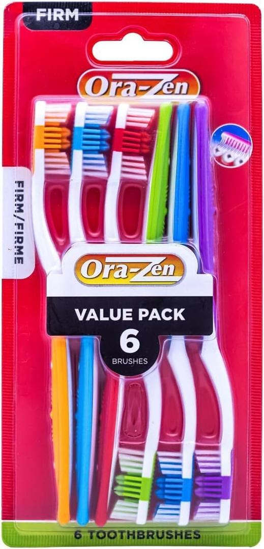 FRESHX Orazen Extra Hard and Firm Bristle Adult Toothbrush 12-Count