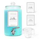 Large 1 Gallon Laundry Liquid Detergent Dispenser with Spigots and Measuring Cups, 4L Laundry Soap Holder Organizer for Fabric Softener, Soap, Glass Containers for Room Organization Storage (1 Pack)