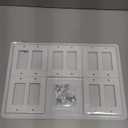 [10 Pack] BESTTEN Decorator Wall Plate, 2 Gang Standard Size Outlet Cover for GFCI and USB Receptacles, H4.53 x W4.57, Unbreakable Polycarbonate Material, UL Listed, White