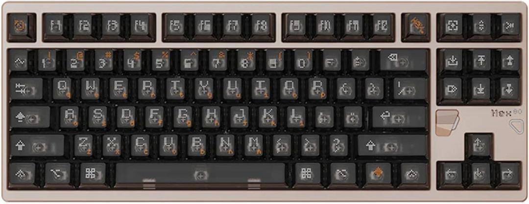 ATK x QK Hex80 HE Magnetic Gaming Keyboard, 80% TKL, CNC Aluminum, Hall-Effect Ti Switches, 8 kHz Polling, Rapid Trigger, RGB Backlight (Sand Gold)