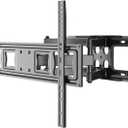 Full Motion TV Wall Mount for 37-80" TVs, Cold-Rolled Steel, VESA 200x200 to 600x400mm, Swivel 120° & Tilt, Supports Up to 99lbs, Durable & Easy Installation