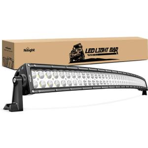 Nilight LED Light Bar 54Inch 312W 21800LM Curved Spot Flood Combo Driving Lamp Roof Bumper Off Road LED Work Lights Pods for Van Camper Wagon Car Pickup Golf Cart ATV UTV SUV Truck Boat 4x4