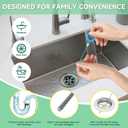 Snake Drain Hair Removal Tool (5 Pcs): 4 x 50-Inch Drain Hair Removers + 63-Inch Shower Drain Snake Blockage Removal Tool, Drain Brushes for Showers, Toilets, Bathroom Sinks and Bathtubs.