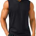 TACVASEN Mens Hoodies Sleeveless T-Shirts Cotton Tank Top Muscle Tee Lightweight Summer Shirt M