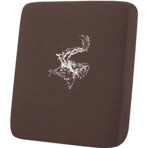 hyha Waterproof Couch Cushion Covers for Pets, Non Slip Sofa Seat Cover for Dogs Washable, Soft Thick Stretch Jacquard Fabric, Sofa Slipcovers with Elastic Bottom (1 Piece for Backrest L, Brown)