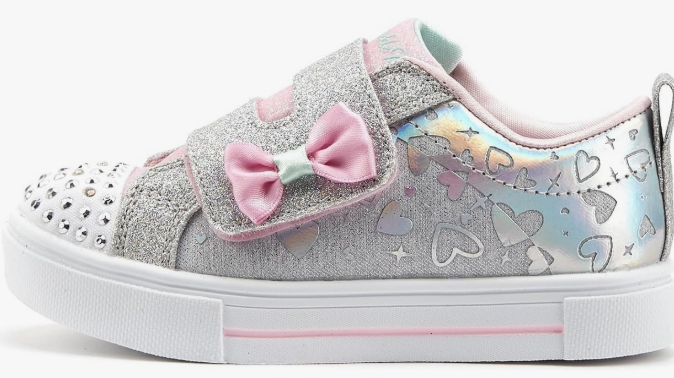 Skechers Unisex-Child Twinkle Sparks-Heather Char Sneaker 5 Toddler