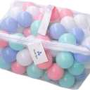 Wonder Space Soft Pit Balls, Chemical-Free Crush Proof Plastic Ocean Ball, BPA Free with No Smell, Safe for Toddler Ball Pit/Kiddie Pool/Indoor Baby Playpen