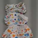 Babygoal Swim Diapers 3 Pack for 8M-3T Babies and Toddlers, Reusable Adjustable Washable for Baby Girl and Boy Swimming Lessons-Fish,Duck (Large)