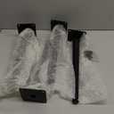 6 Inch Furniture Legs Heavy Duty, Replacement Cabinet Legs for Furniture Set of 4, Mid Century Modern Metal Short Dresser Feet for Cube Storage Futon Nightstand Ottoman, Satin Black