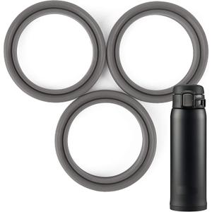 IMPRESA Silicone Gasket Replacement Kit - Light Gray, 3-Pack - Compatible with Zojirushi SM-SA60-BA & SM-SA48-BA - Leak-Proof Water Bottle Replacement Seals - Dishwasher-Safe Coffee Travel Mug Gaskets