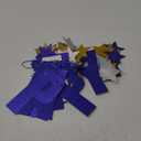 Happy Father's Day Banner, Glitter Blue Happy Father's Day Banner with Tassel, Father's Day Party Decorations, Father's Day Party Supplies, Garland for Father's Day (Blue Gold Silver Star)