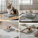 Rabbit Scratching Foot Pads, 4 Pcs Bunny Grinding Claw Pad Natural Small Animal Pet Molars Hamster Scratch Board Chew Toys for Guinea Pig Hedgehog Chinchilla Hamster Cage Accessories