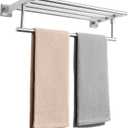 Alise 20 Inch Towel Racks for Bathroom Wall Mounted,Bathroom Towel Rack with Tower Bar,Double Towel Racks for Bathroom,SUS304 Stainless Steel Bathroom Towel Holder Brushed Nickel